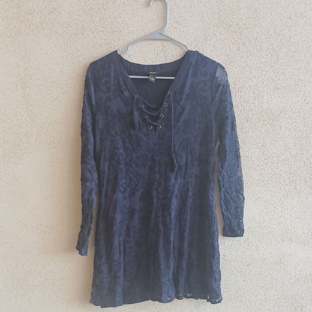 Forever 21 Navy Blouse
